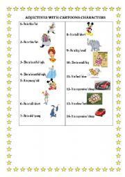 English worksheet: Adjectives