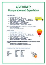 English Worksheet: Adjectives: comparative and superlative