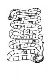 English Worksheet: Numbers snake