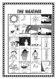 English Worksheet: THE WEATHER (2 pages)