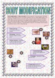 English Worksheet: Body modification