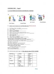 English worksheet: Listening Test