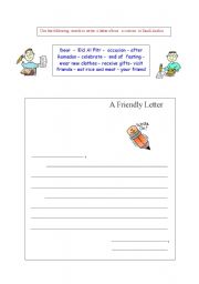 English worksheet: letter