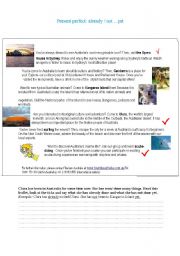 English worksheet: present perfect already / not yet