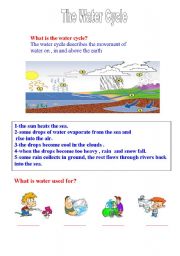 English Worksheet: water