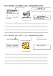 English Worksheet: writing