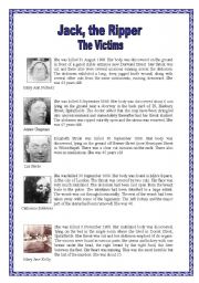 English Worksheet: Jacks victims (12.01.09)