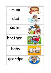 English Worksheet: Family game