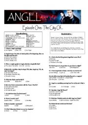 Angel worksheet (season 1 episode 1)