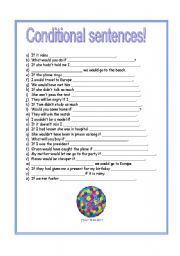 English Worksheet: Conditional sentences