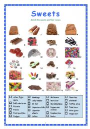 English Worksheet: Sweets