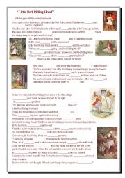 English Worksheet: Little red riding hood - pronouns