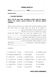 English Worksheet: At the airport