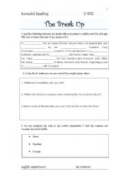 English worksheet: The Break-up