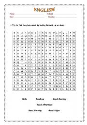 English Worksheet: Greetings