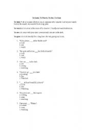 English worksheet: To Look, vs. To Watch