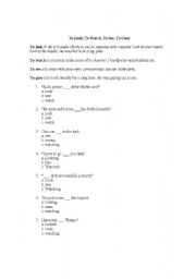 English Worksheet: To Look, vs. To Watch