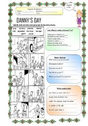 English Worksheet: PRESENT SIMPLE - DAILY ROUTINE 