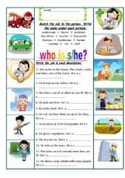 English Worksheet: JOBS 