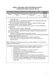 English worksheet: performance work