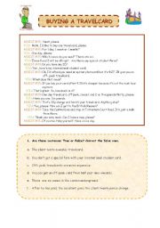 English Worksheet: Buying a travelcard