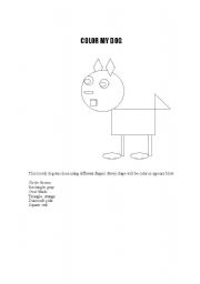 English Worksheet: My dog_shapes