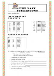 English Worksheet: Past Continuous