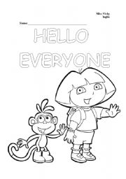 English Worksheet: Hello everyone