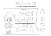 English worksheet: Fruits game