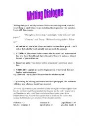 English Worksheet: Writing Dialogue