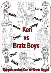 English Worksheet: Ken vs Bratz Boys