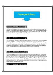 English Worksheet: writing 5-paragraph essay