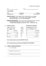 English worksheet: review