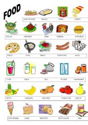 English Worksheet: food vocabulary