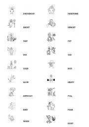 English Worksheet: Adjectives Pictionary