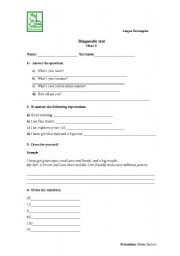 English Worksheet: test