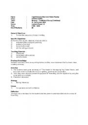 English Worksheet: traditional mode of  essay writing