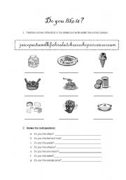 English worksheet: Do you like it?