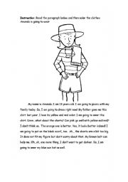 English Worksheet: Color Exercise