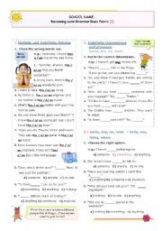 English Worksheet: Reviewing some Basic Grammar Points  (2)