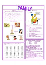 English Worksheet: Family