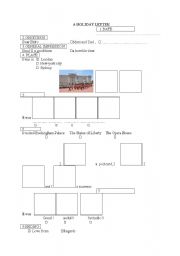 English Worksheet: A holiday letter