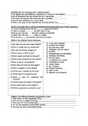 English Worksheet: relative clauses