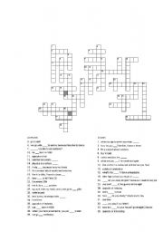 English Worksheet: CROSSWORD PUZZLE