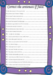 English Worksheet: present simple exercises