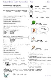 English Worksheet: My English Exam Paper