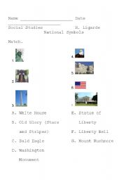 English Worksheet: American Symbols