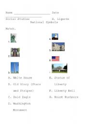 English worksheet: American Symbols