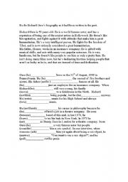 English Worksheet: Richard Gere