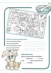 English Worksheet: ANIMALS / THERE ARE